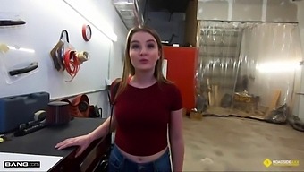 Mechanic Gets Paid In Sexual Favors By Busty Blonde On The Side Of The Road